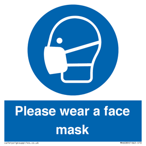 Please wear a face mask